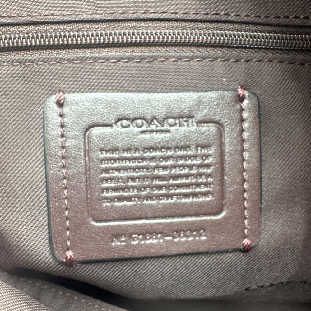 Coach Taylor Pebbled Leather Tote Bag Purse Brown-See‎ Photos 10Hx11W - Picture 13 of 14